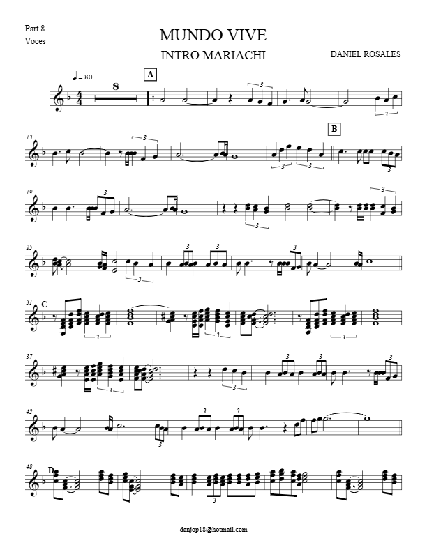 La imagen puede contener una previsualizacion de una partitura